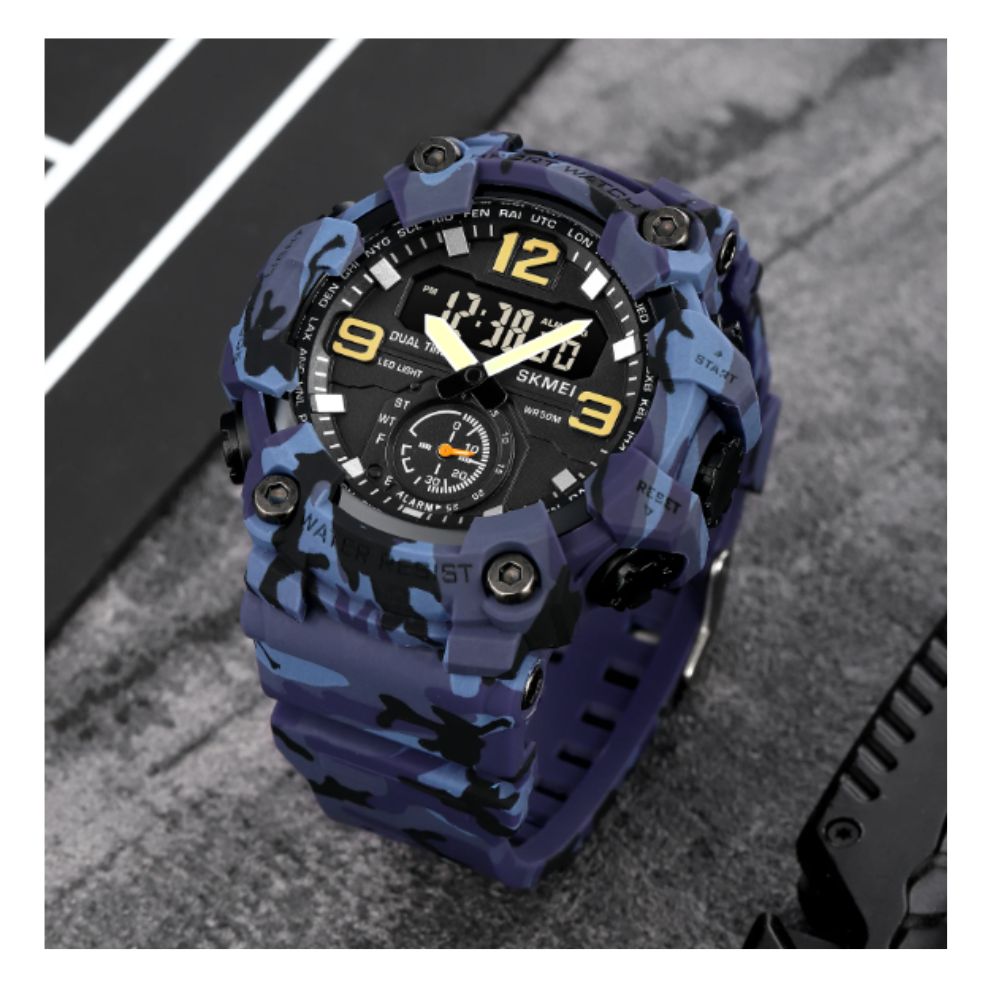 RELOJ SPORT 1637 DUAL TIME CAMU MILITAR