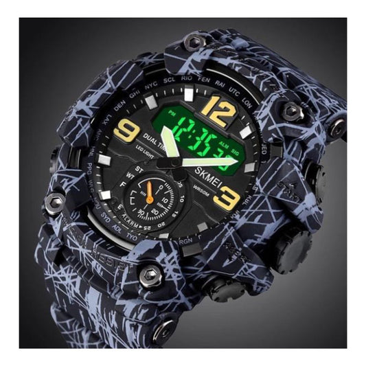 RELOJ SKMEI 1637 CAMUFLAJE DUAL TIME