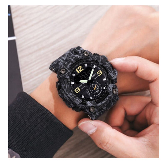 RELOJ SPORT 1637 DUAL TIME CAMU MILITAR
