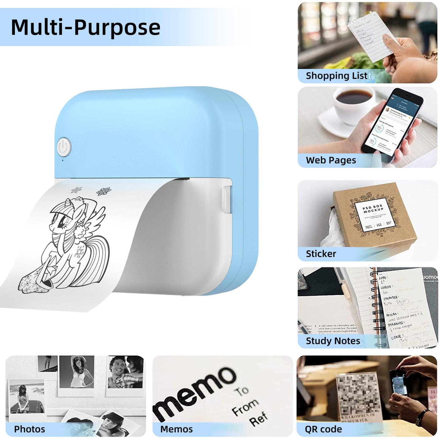 Mini Impresora Termica Para Estudiantes Printer- INTERNACIONAL