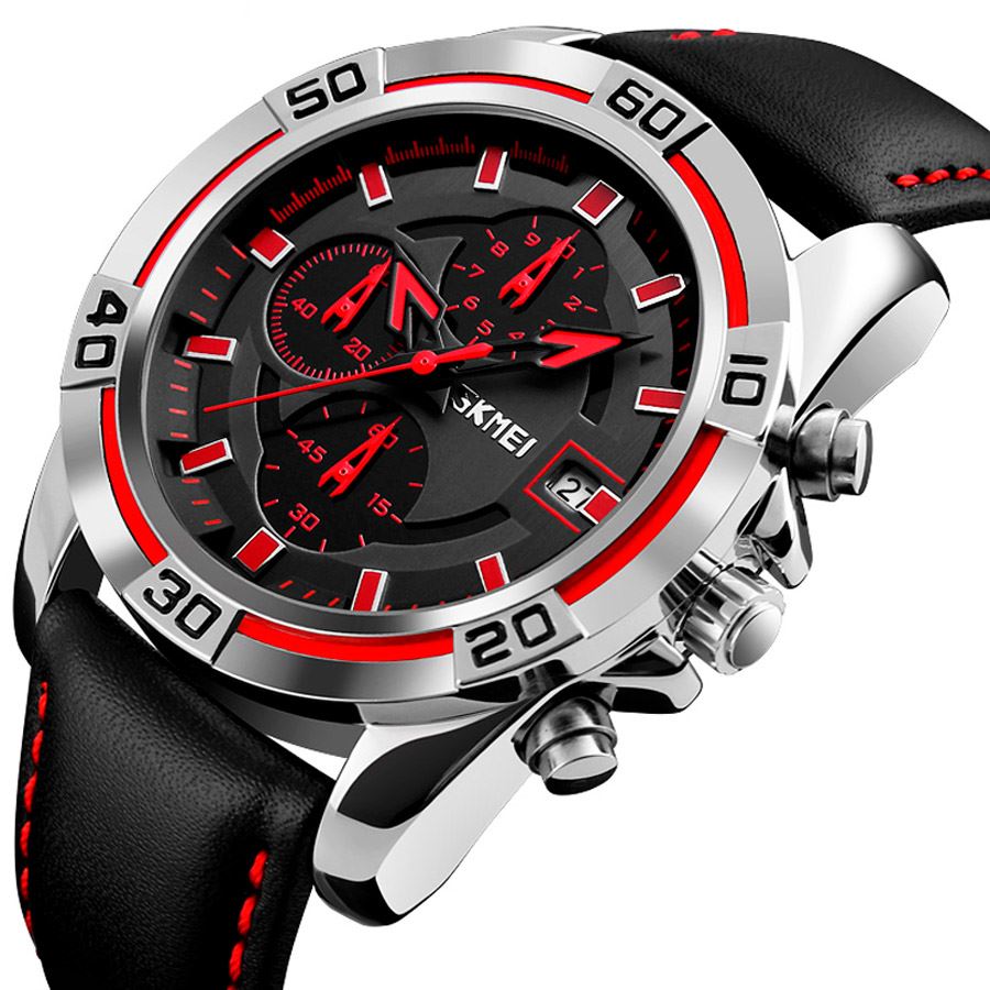 Reloj SKMEI cuero pu 9156 Analógico Sport Elegante